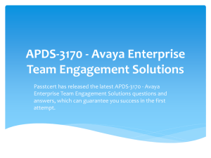 APDS-3170-Avaya Enterprise Team Engagement Solutions