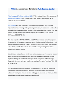 VIAS Acquires Idex Solutions PLM Testing Center