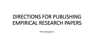 Publishing empircal papers