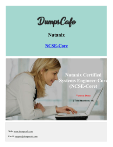 Dumpscafe Nutanix-NCSE-Core