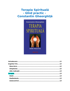 Terapia Spirituala -Ghid practic - Constantin Gheorghita