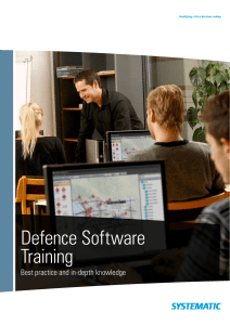 Systematic Defence Software Training