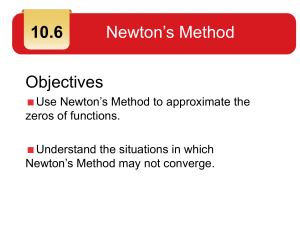 calculus 10.6 Newtons Method+Review series