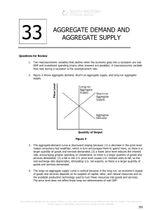 Explain aggregate demande and supply