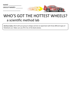 Scientific Method - Hot Wheels Lab