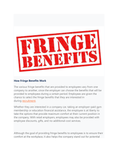 How Fringe Benefits Work