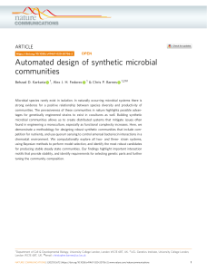 Karkaria et al - Comunidades microbiana sinteticas