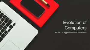 BIT101-01-Evolution of Computers