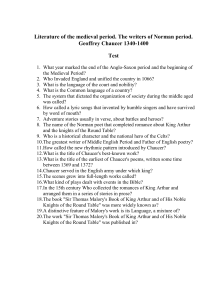 Literature of the medieval period test