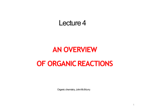 Lecture 4 Organic reactions-updated