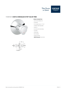 GROHE Specification Sheet 19809001