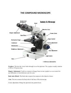 Parts and functions of the compound microscope (2)