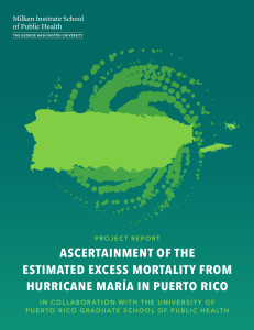 Acertainment of the Estimated Excess Mortality from Hurricane Maria in Puerto Rico