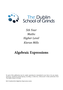 5th-Year-Maths-Algebraic-Expressions