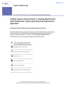 Facility layout improvement in sewing department with Systematic Layout planning and ergonomics approach