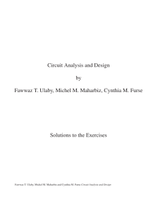 Circuit Analysis and Design by Ulaby, Maharbiz, Furse Textbook Solutions