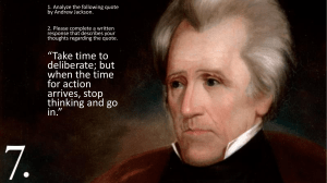 President Andrew Jackson Website