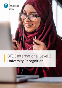 International Level 3 Uni recognition List
