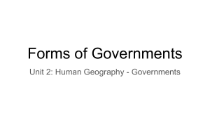 Types of governments