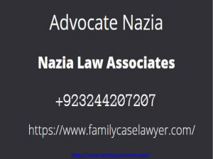 Competent Lawyer in Lahore (2k21) For Family & Civil Suit