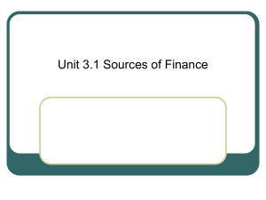 bm unit 3.1 sources of finance