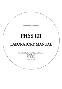 PHYS101 Lab Manual 2021