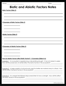 Abiotic and Biotic Guided Notes