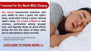 Treatment For Dry Mouth While Sleeping