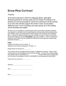 snow plow contract blank