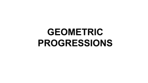 Geometric series and examples