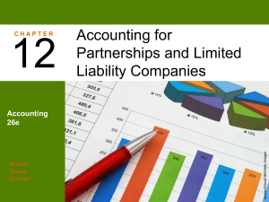Accounting for Partnerships and Limited Liabilities Company