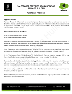 Notes -Approval Process