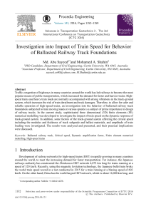 Investigation into Impact of Train Speed for Behavior of Ballasted Railway Track Foundations