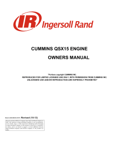 cummins qsx15 engine owner's manual