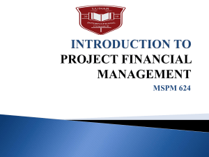 001 Chapter One Introduction to Project Financial Management