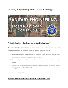Sanitary Engineering Board Exam Coverage
