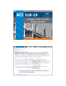 ACI 318-19 Changes to the Concrete Design Standard