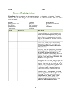 Ch.4-Personal Traits Worksheet