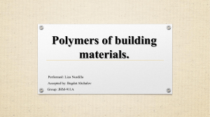 LIZA 8WEEK Polymers of building materials.