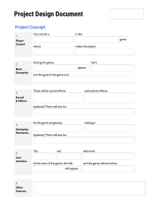 Game Project Design Template