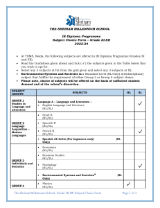 59 TSMS Noida IB DP Subject Choice Form & Guidelines (1)