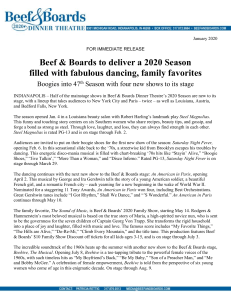Beef & Boards Announces 2020 Season