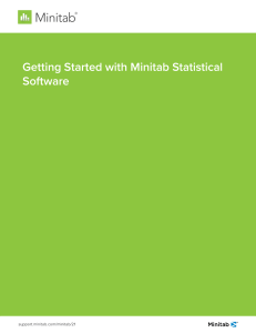 Minitab Features- Getting Started With Minitab