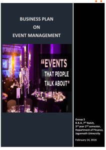 Business Plan on Event Management (1)