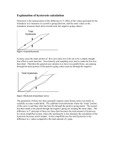 Explanation of Hysteresis calculation