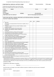 free medical history form template