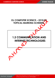 1.2 Communication and Internet Technologies