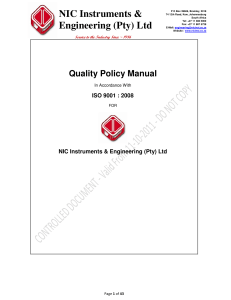 PM 01 POLICY MANUAL 11-10-2011