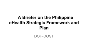 philippine ehealth strategic framework and plan briefer