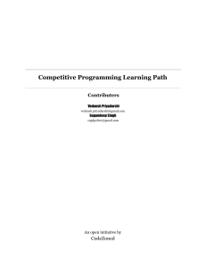 Competitive Programming Learning Path